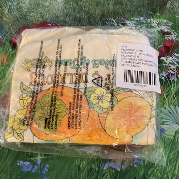 UO Future State Persimmon Shrunken Hoodie Sweatshirt, White, Medium, NWT - Picture 6 of 6